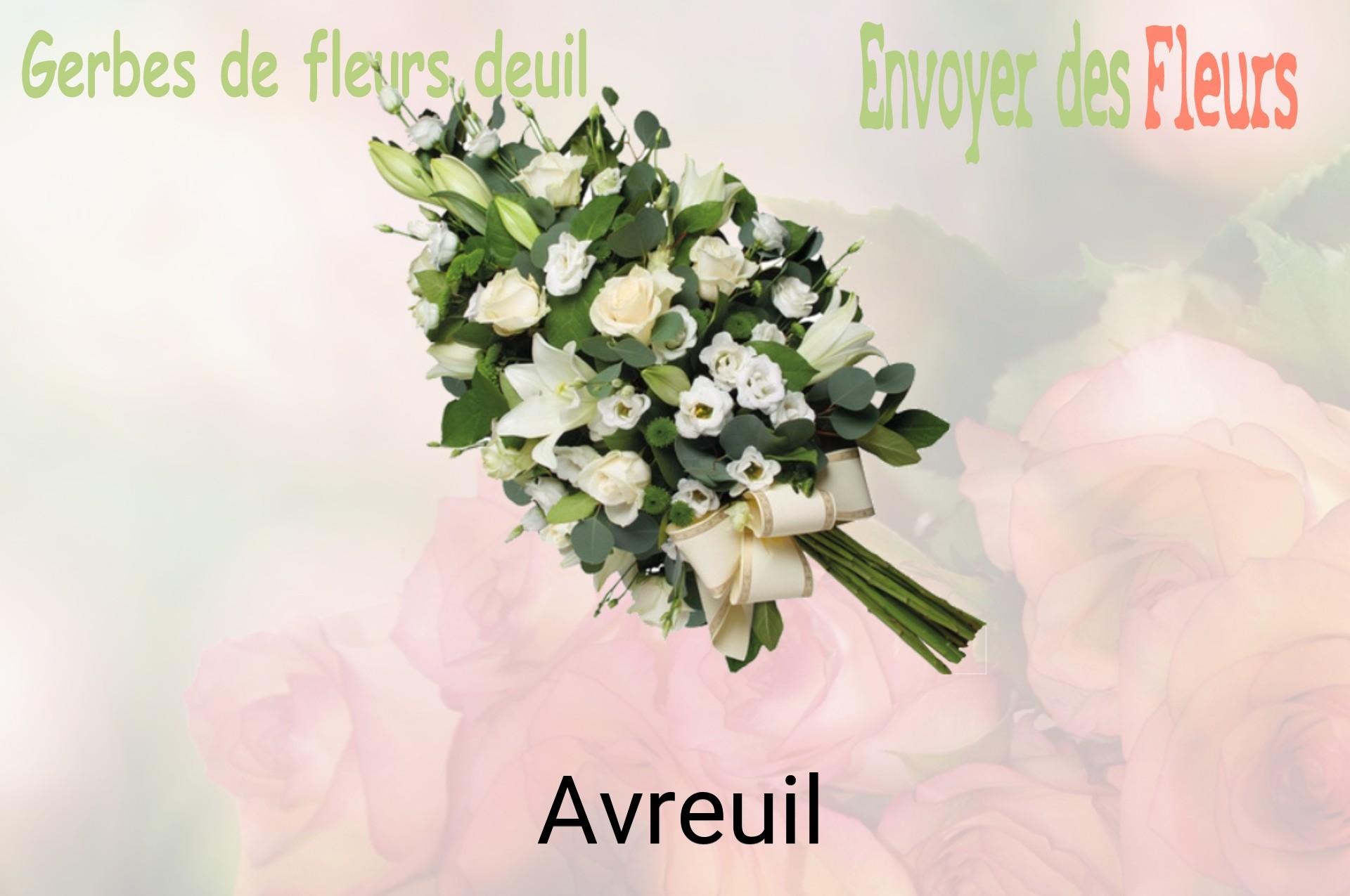 Gerbe de fleurs de deuil livrée à Avreuil